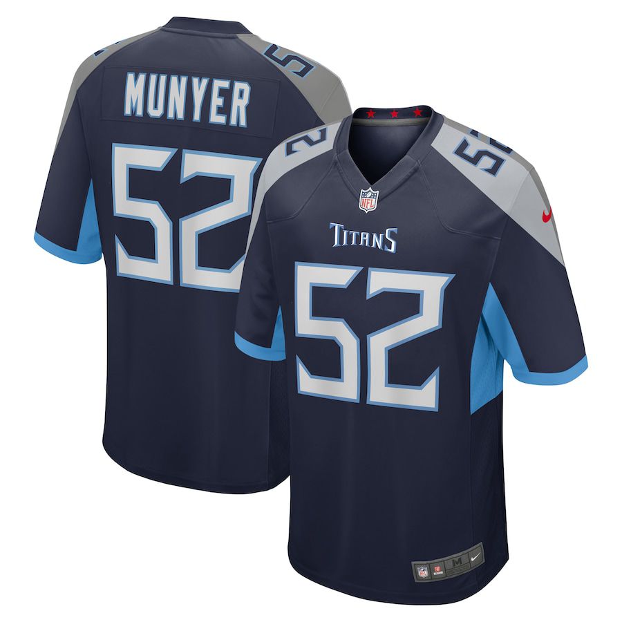 Men Tennessee Titans #52 Daniel Munyer Nike Navy Game NFL Jersey